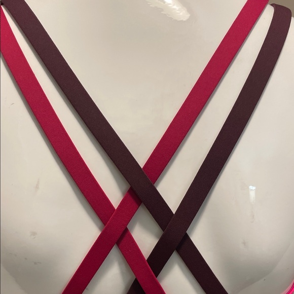 Lululemon Athletica Pink and Orange Striped Energy Sports Bra 8 NWOT - Picture 4 of 7
